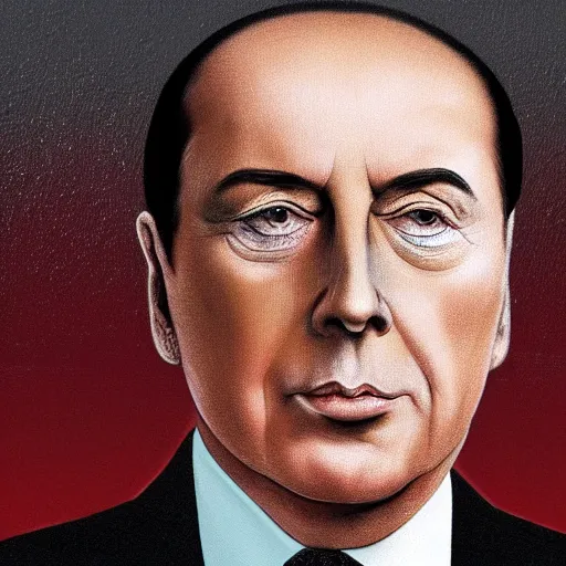 Prompt: a realistic portrait of silvio berlusconi