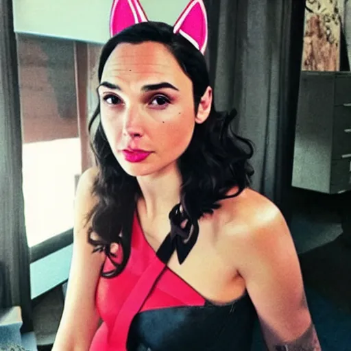 Prompt: Gal Gadot like catgirl with cat ears