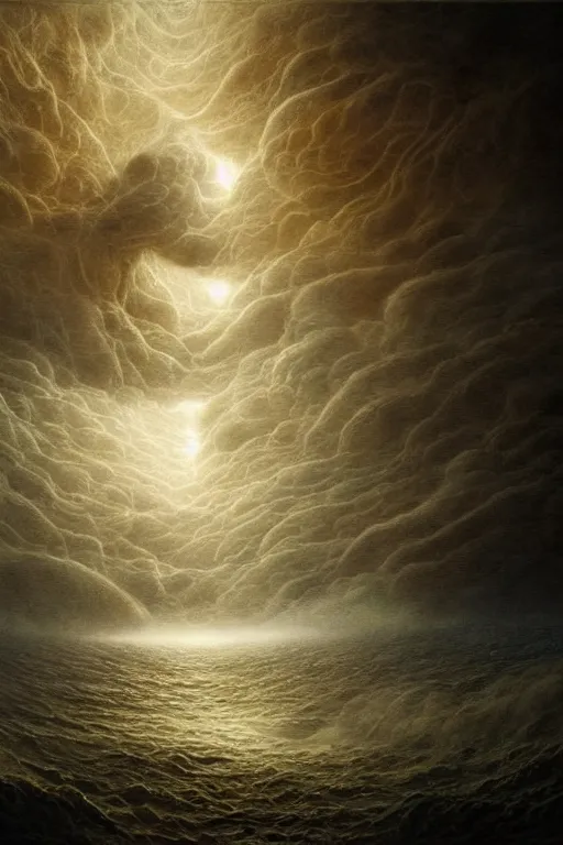 Prompt: Intricate stunning highly detailed Orpheus by agostino arrivabene and Vladimir Kush, surreal, digital painting, ultra realistic, sea storm, dramatic lighting, full moon, thick black swirling rocks, artstation