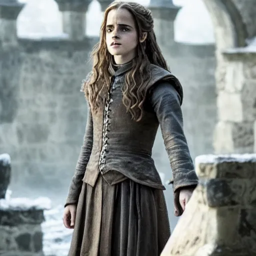 Image similar to emma watson as hermione granger in game of thrones