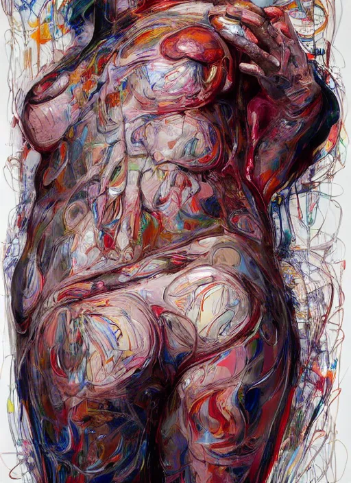 Image similar to it is only with the heart that one can see rightly ; what is essential is invisible to the eye. full body by jenny saville, scifi, neo - gothic, intricate, rich deep colors. part by james jean, part by adrian ghenie and gerhard richter.