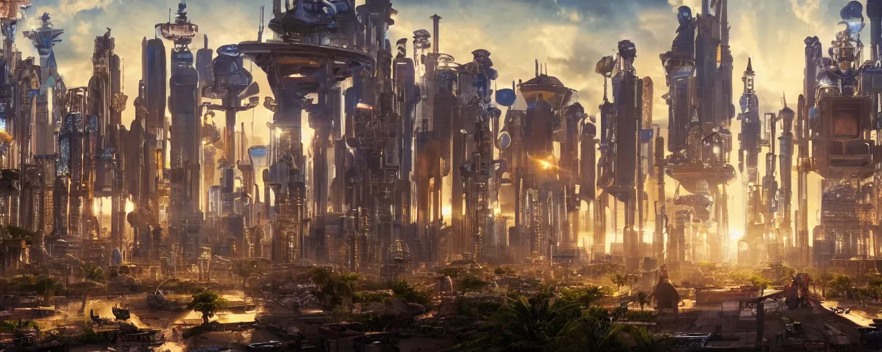 A city in the OASIS from Ready Player One, 4k