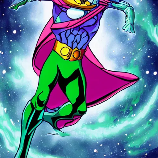 Image similar to Mysterio, artwork by Sailor Moon,