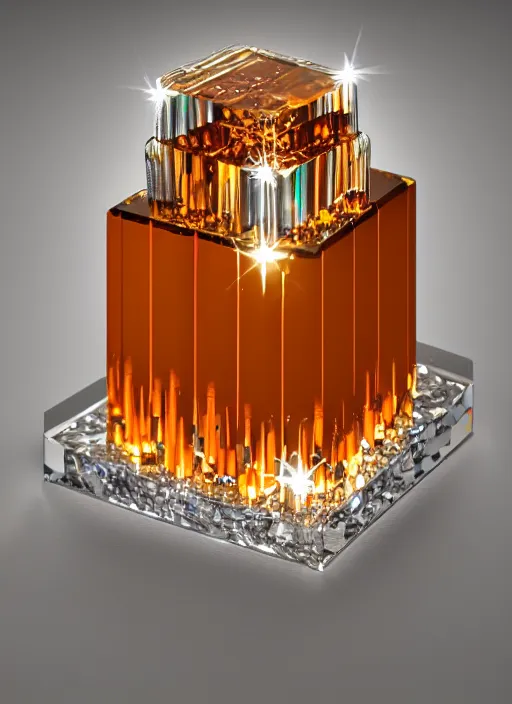 Prompt: one great swarovsci crystal made of marmalade, realistic, cinematic lighting, photography, medium full shot, no blur