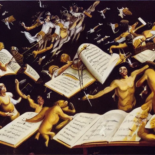 Image similar to the victorious essence of beethovens 7 th symphony by dali, full resolution, 4 k