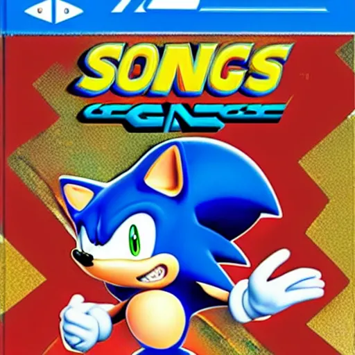 Image similar to Box art for the Sega Genesis game Sonic the Hedgehog 5, highly detailed, dynamic lighting, detailed digital art