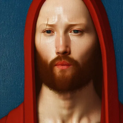 Image similar to portrait of joseph, in deposition of christ by van der weyden, high quality, realism, artstation, octane