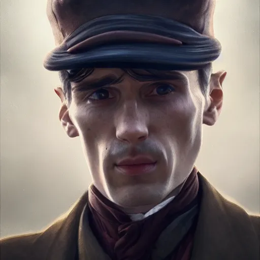 Prompt: Thomas Shelby, Cinematic Photo, Cinematic Shot, Boris Vallejo, Epic, 8k resolution, ArtStation, Hyperrealistic