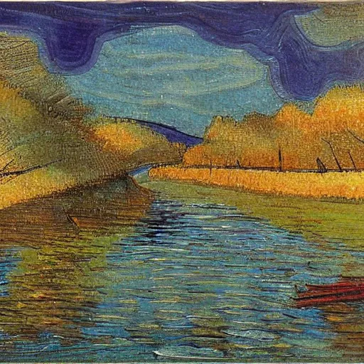 Prompt: Pearl river by von gogh, high detailed, 4k