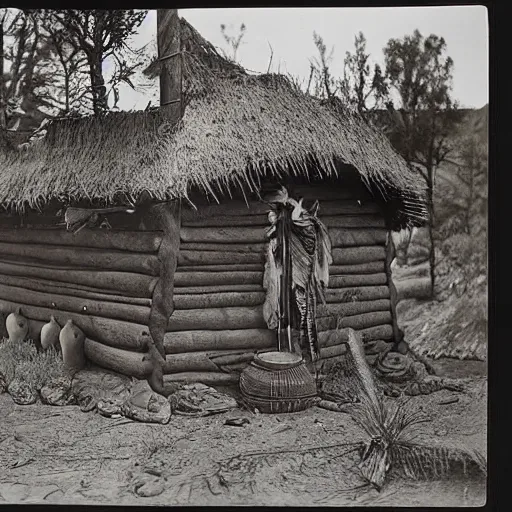 Image similar to vintage photo of an native american village by edward s curtis, photo journalism, photography, cinematic, national geographic photoshoot