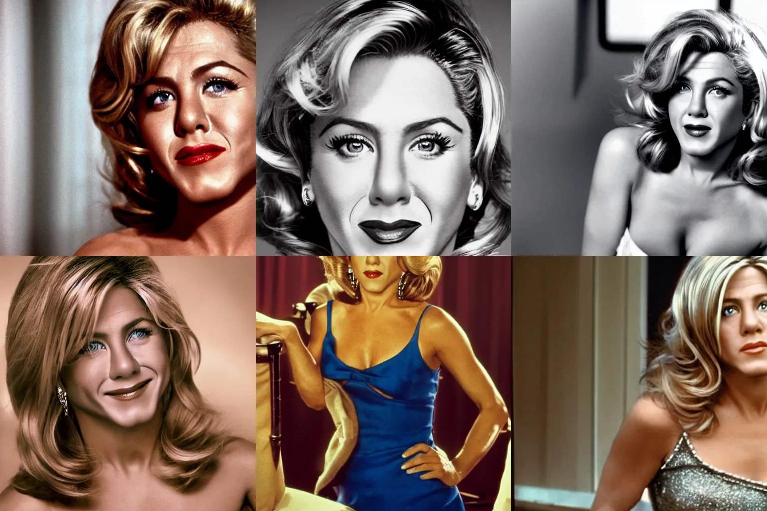 Prompt: Jennifer Aniston as Marilyns monroe, realistic, 8k