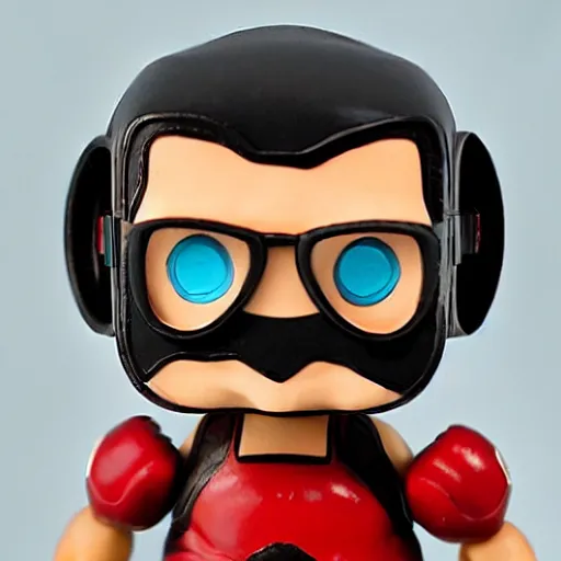 Image similar to stereoscopic ibid, stop motion vinyl action figure, plastic, toy, butcher billy style