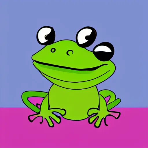 Prompt: “happy frog digital art”