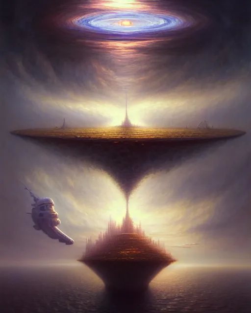 Image similar to a hyper - detailed 3 d render like an oil painting of dreambotmothership, stable diffusion, surrealism!!! surreal concept art, lifelike, photorealistic, digital painting, aesthetic, smooth, sharp focus, artstation hd, by greg rutkowski, bruce pennington, valentina remenar, rhads, asher duran,