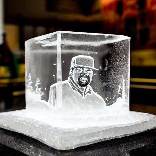 Image similar to an ice sculpture of ice cube