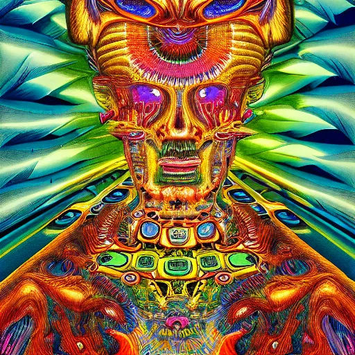 Prompt: a hyper-detailed portrait of a dmt entity,