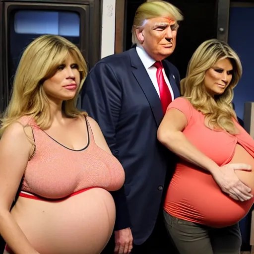 Image similar to pregnant Donald Trump