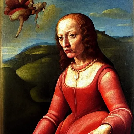 Image similar to Renaissance painting portrait of the devil