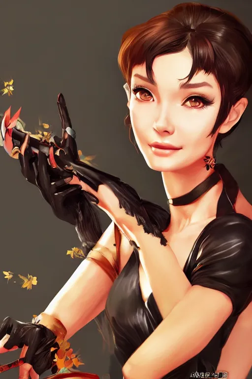 Prompt: Audrey Hepburn in a blade and soul spinoff artbook rendered by the artist Hyung tae Kim , trending on Artstation by Hyung tae Kim, artbook, Stanley Artgerm Lau