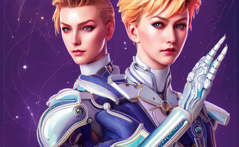 Image similar to symmetry!! portrait of sailor uranus! alien in the style of horizon zero dawn, machine face, intricate, elegant, highly detailed, digital painting, artstation, concept art, smooth, sharp focus, illustration, art by artgerm and ross tran and greg rutkowski and alphonse mucha, 8 k