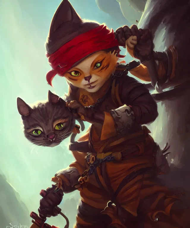 Image similar to anthropomorphic cat ninja,, ninja outfit, cute and adorable, pretty, beautiful, dnd character art portrait, matte fantasy painting, deviantart artstation, by jason felix by steve argyle by tyler jacobson by peter mohrbacher, cinematic lighting