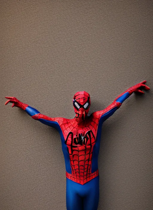 Prompt: photo of spiderman ,realistic 35mm, f/1.4, Golden Hour light, ,