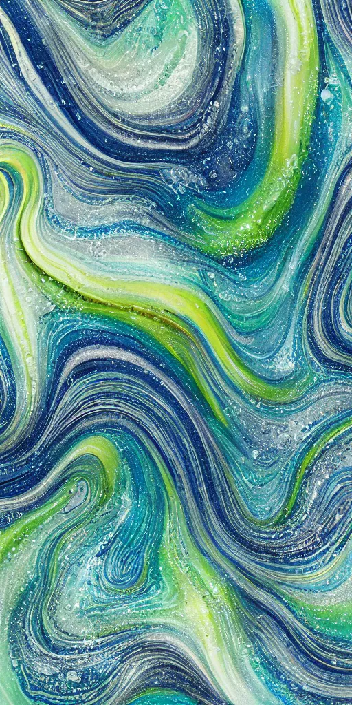 Image similar to beautiful liquid marble texture with big oil bubbles and twirls. harmonic chromatic tones coloured abstraction. ultradetailed realistic art