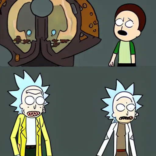 Prompt: rick and morty as d&d character, dungeon & dragons