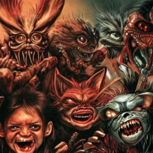 Image similar to gremlins vs predator