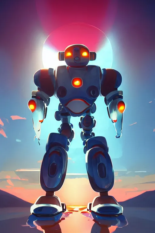 Image similar to metabots medabots medarotto medarot robot minimalist comics, behance hd by jesper ejsing, by rhads, makoto shinkai and lois van baarle, ilya kuvshinov, rossdraws global illumination ray tracing hdr radiating a glowing aura