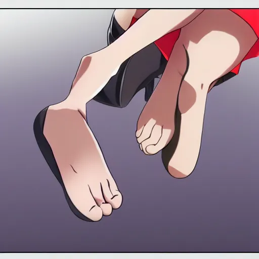 Image similar to the feet of an anime woman