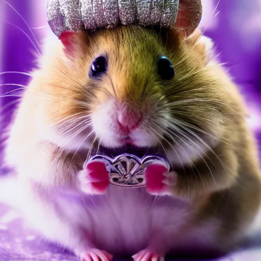 Image similar to photo of a hamster as princess leia, unedited,, sharp focus, 8 k