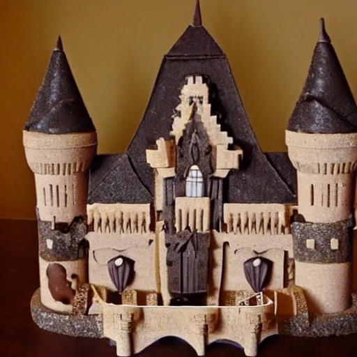 Prompt: a very beautifull Castle made of chocolate