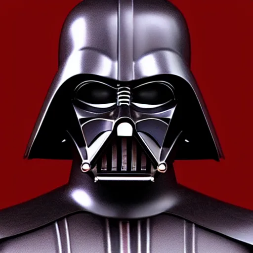 Image similar to darth vader, portrait, realistic, high definition, very detailed, extremely high detail, photo realistic, symmetrical, unreal engine 5, red color