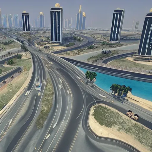 Prompt: gta : dubai, alternative reality