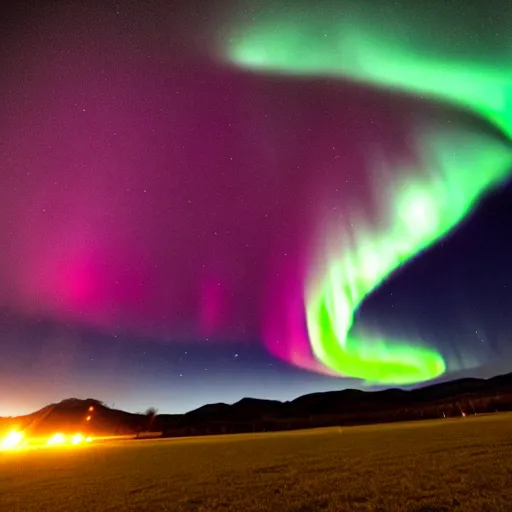 Image similar to Aurora borealis tornado, tornado aurora, twister, glowing plasma tornado