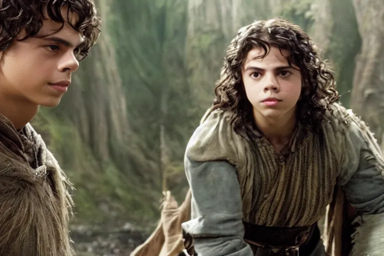 Image similar to jake t. austin plays an elf in the lord of the rings return of the king, highly detailed, cinematic lighting, 4 k, arricam studio 3 5 mm film camera, kodak 5 2 7 9 ( tungsten - balanced ) film stock