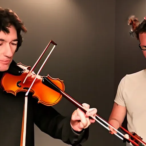 Image similar to live action of the devil having a violin duel with Johnny in Georgia