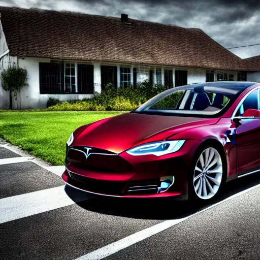 Prompt: full length photo of a tesla model s as a limousine, advertising photography, hdr 8 k photo