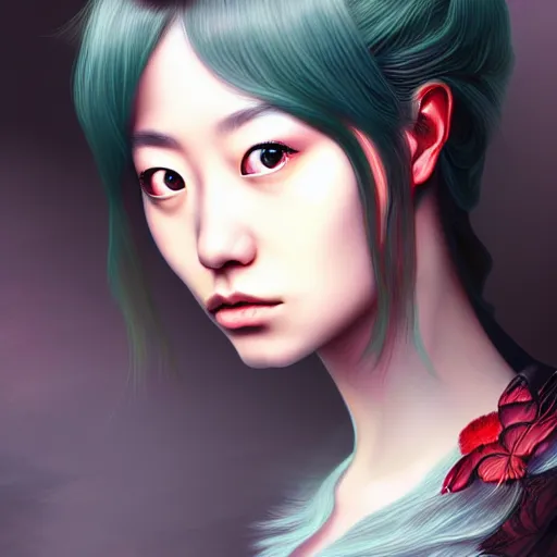 Image similar to a portrait of erika ikuta, fantasy art, high detailed, sharp focus, digital painting