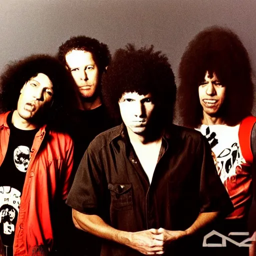 Image similar to Rage Against the Machine as a 1969 protopunk band, Zack de la Rocha, Tom Morello, 1969 footage, super 8mm, protopunk, proto-metal, MC5, the Stooges, Rage Against the Machine