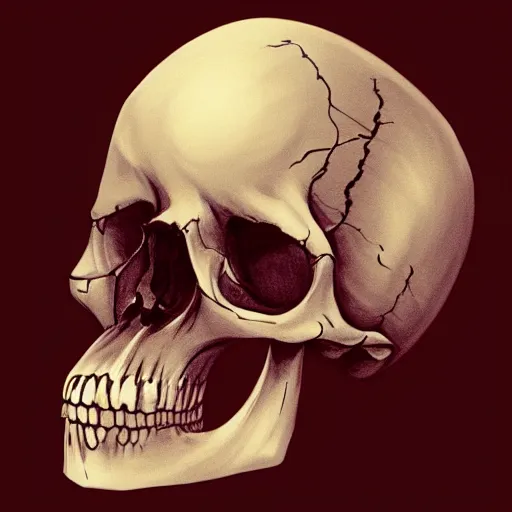 Image similar to “concept art of a skull”