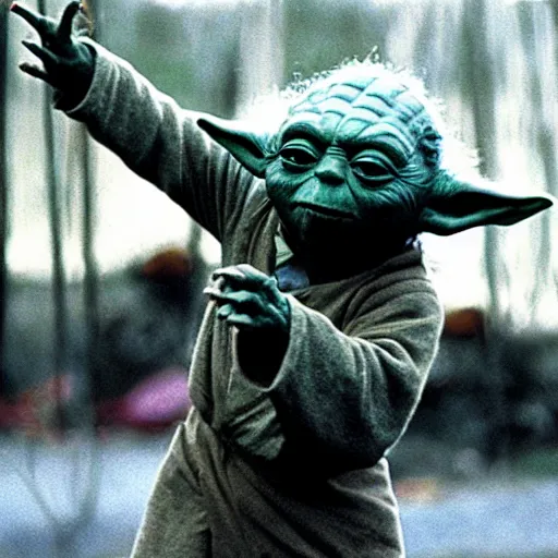 Image similar to yoda performing at woodstock