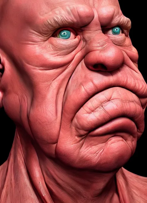 Image similar to 3 0 0 0 ( dr. john a. zoidberg ), portrait photography feroflex photorealistic studio lighting ektachrome detailed intricate face details, ultradetails, beautiful face, realistic shaded perfect face, extremely fine details, artstation