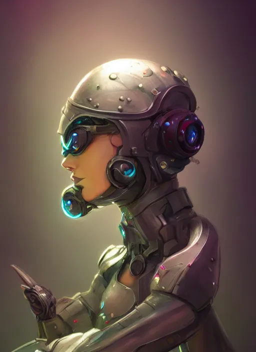 Image similar to of a full body, center frame hyper realistic digital arthero pose of a timepunk war cleric in a futuristic pearl armor, antenna tech helmet, dark gloomy environment. trending on artstation, art by lois van baarle by sung choi by john kirby artgerm style pascal blanche