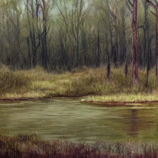 Image similar to creamy swamp landscape