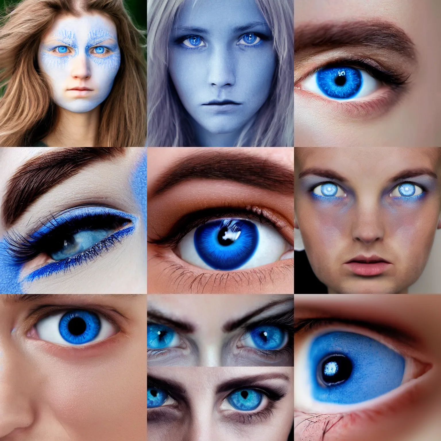 Prompt: human face blueeyes