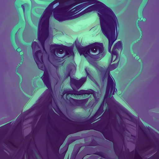 Prompt: H.P. Lovecraft as Cthulhu, part man part monster with tentacles, ambient lighting, 4k, anime key visual, lois van baarle, ilya kuvshinov, rossdraws, artstation