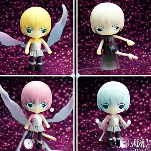 Prompt: cosmic horror nendroid, nendroid, plastic, close - up, highly detailed