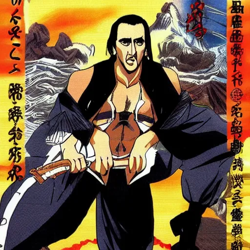 Prompt: nicholas cage in genshin impact